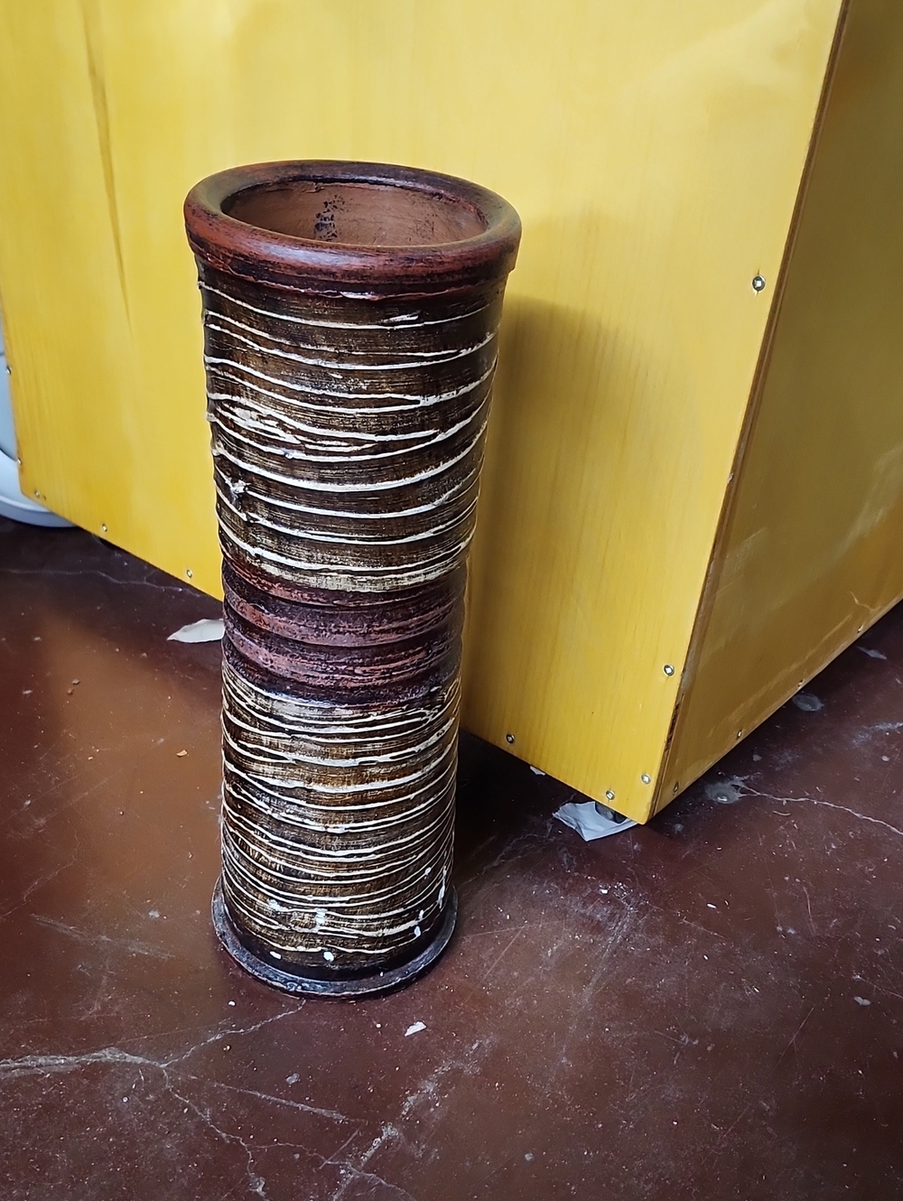 Handcrafted Brown Ceramic Accent Vase